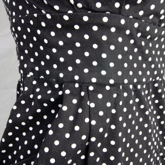 Vintage Cotton Polka Dot black and white dress - Picture 10 of 15